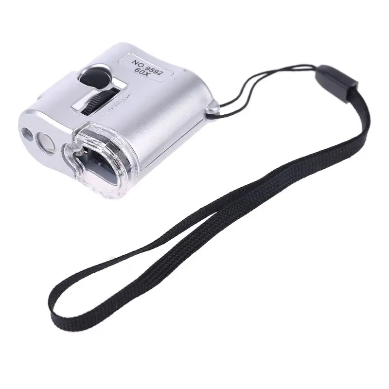 Увеличительное стекло с микроскопом 60 X Ювелирная Лупа подсветкой СВЕТОДИОДНЫЙ