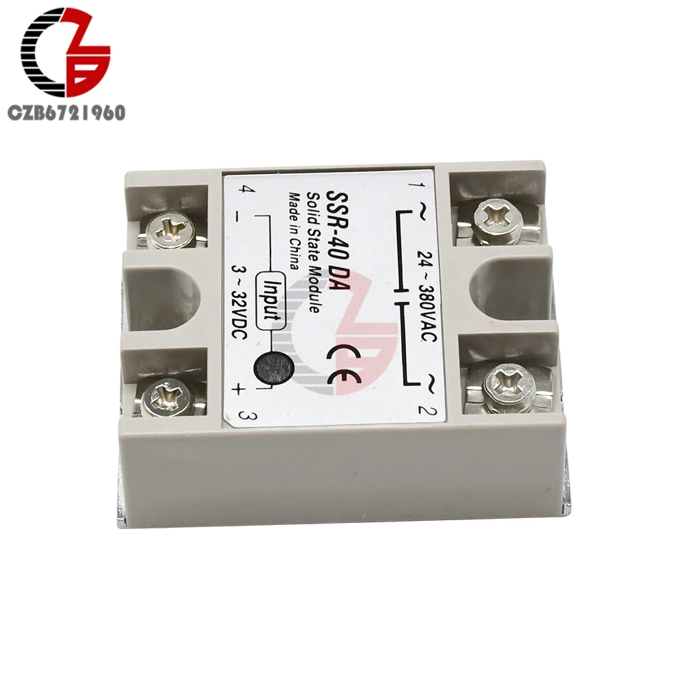 DC AC твердотельное реле SSR 40DA 40A 3 32V to 24 380V релейный переключатель|Реле| |