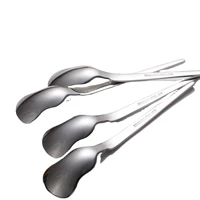 4pcsset creative korean tableware 316 stainless steel spoon flower shaped coffee stirring spoon ice cream dessert spoons