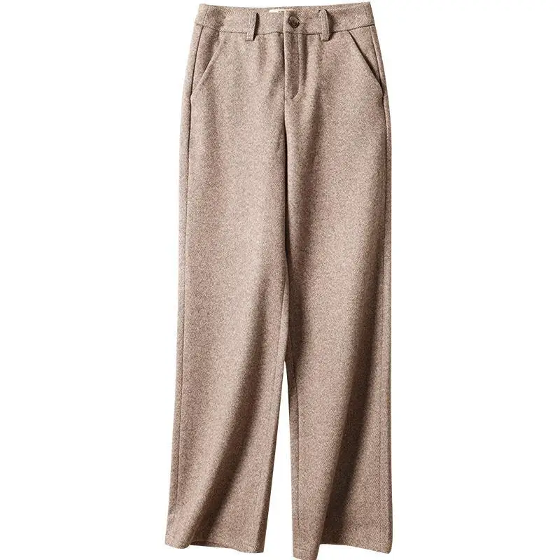 

Female Office Trousers Women's Autumn / Winter 2020 New Suit High Waist Casual Wide Leg Pants Loose Straight Pants