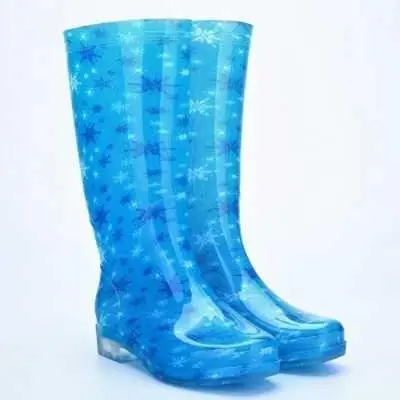 

High Water Shoes Woman Waterproof Rainshoes High heel Transparent Non-slip