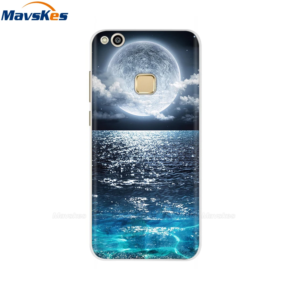 for huawei p10 lite case silicone cover case for huawei p10 soft tpu back cover cute cartoon cat flower phone cases coque etui free global shipping