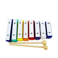 colorful 8 note xylophone set percussion musical educational teaching instrument toy with 2 mallets for baby