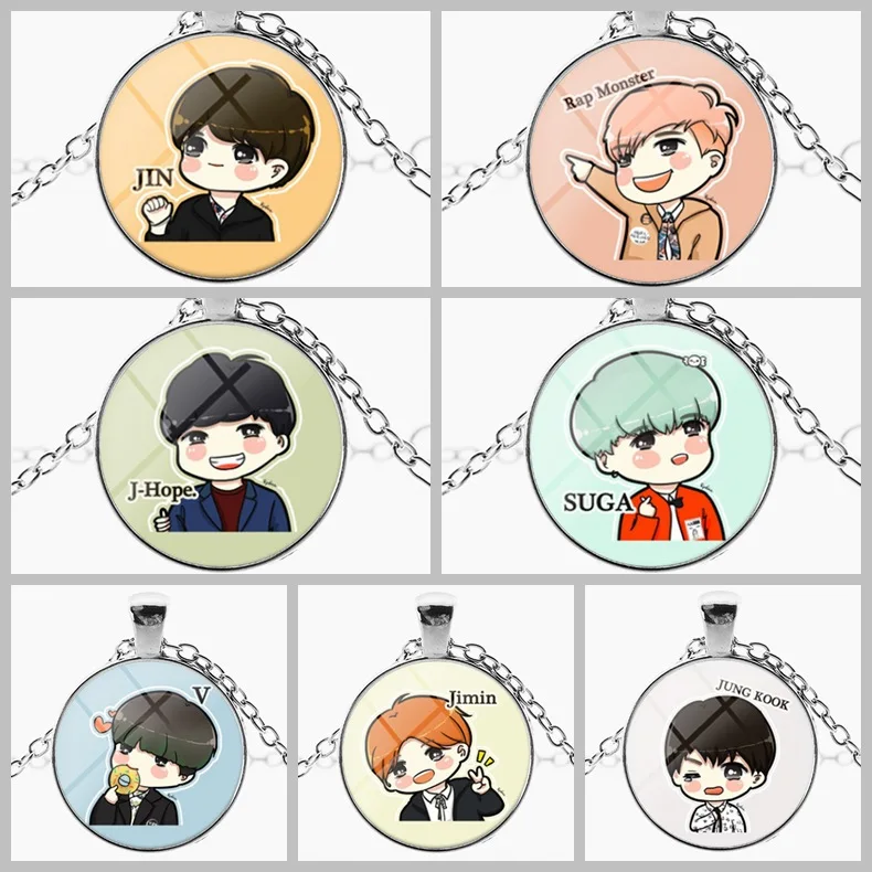 Кулон Kpop Bangtan Boys Time ожерелье с драгоценными камнями милый модный небольшой
