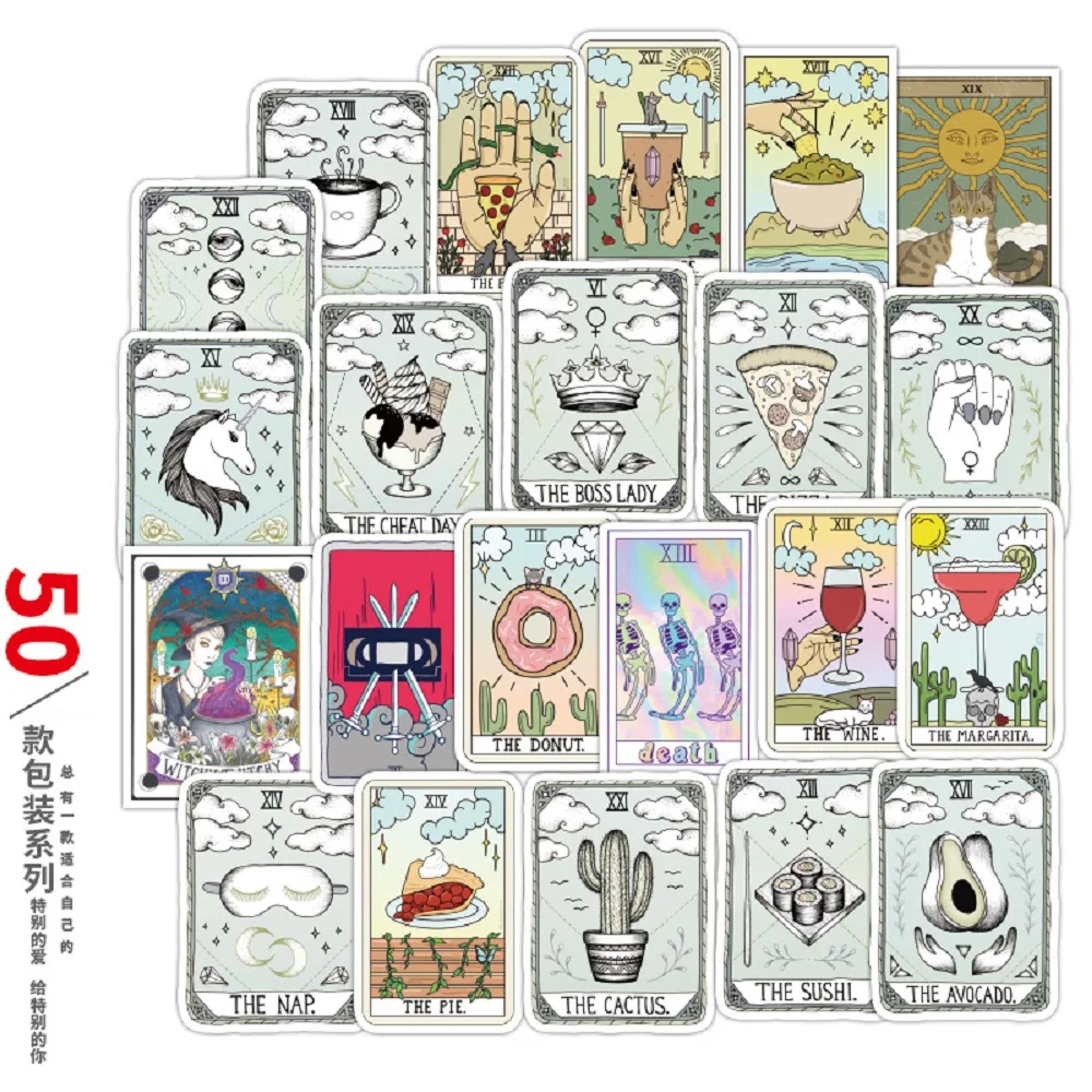 50/60 шт. магические наклейки для карт