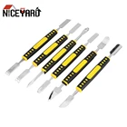 NICEYARD 6 шт.компл., бренд Prying Opening, набор инструментов для ремонта, две головки, металлические лопатки, ручные инструменты, наборы для мобильного телефон, ноутбук
