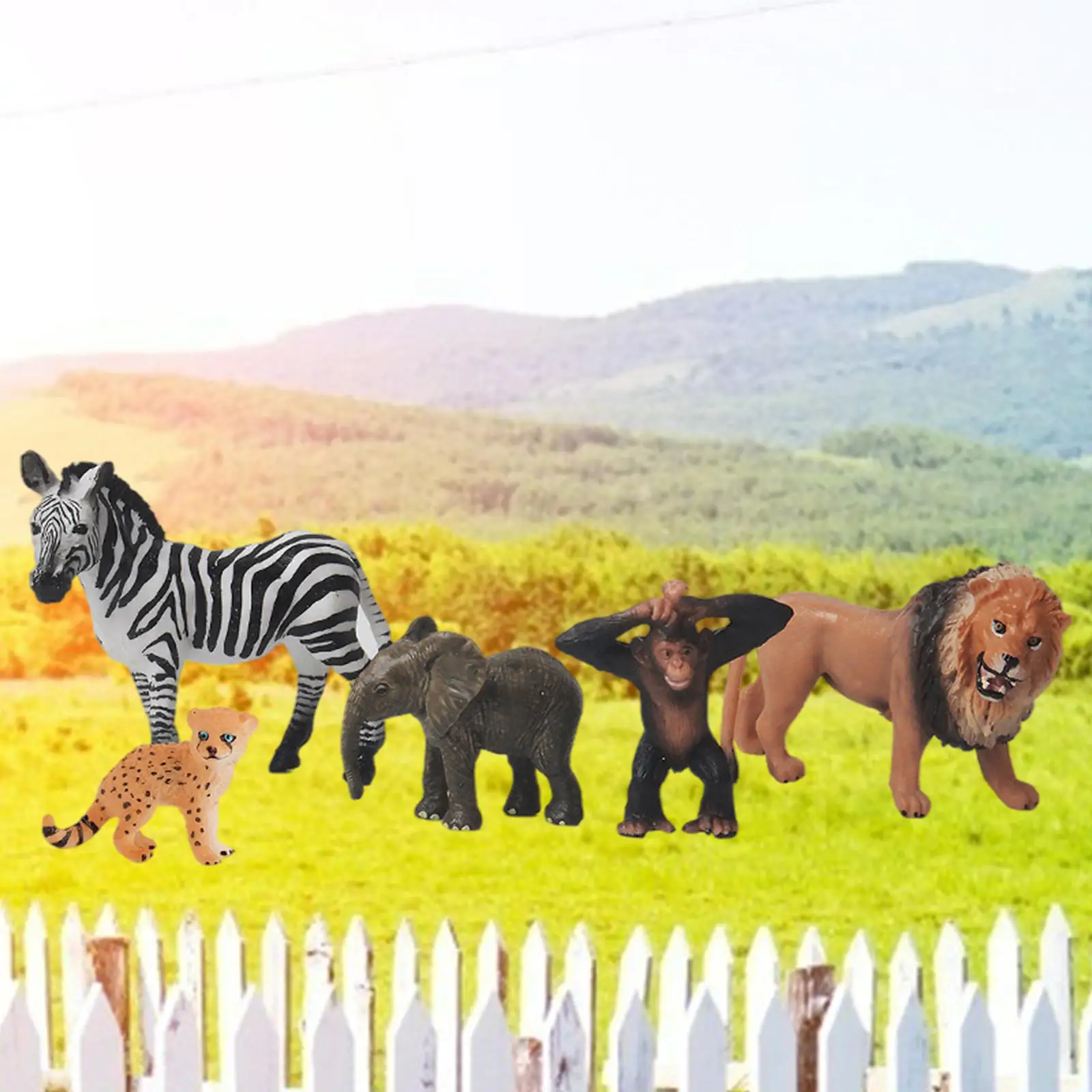 Модель диких животных окрашенная развивающая коллекция Обучающий набор Лев Лось