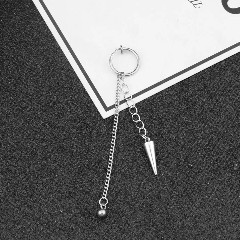 1 шт. поп звезда Джин же Стиль серьги острие из нержавеющей стали кисточкой для