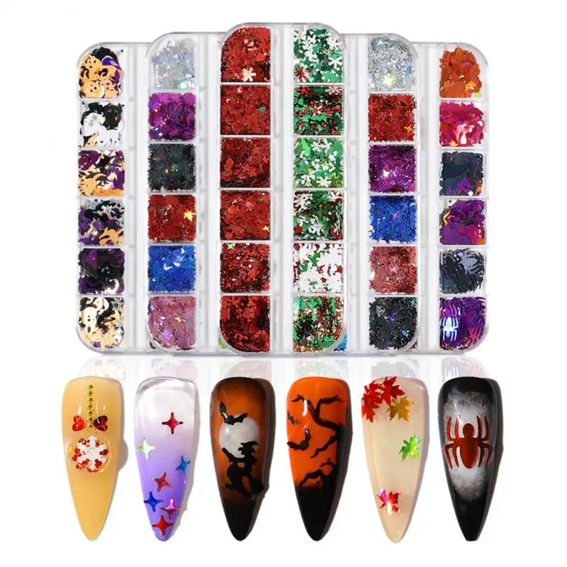 

3D наклейки для ногтей на Хэллоуин, черные наклейки для ногтей, наклейки для ногтей с черепом, наклейки для ногтей, искусственное украшение