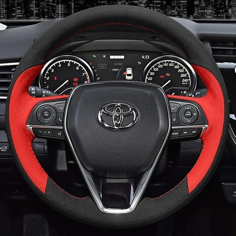 

Сделай Сам, сшитая вручную замшевая кожа, искусственная кожа для Toyota Corolla Camry Levin Wildlander Avalon, автомобильные аксессуары
