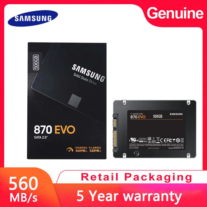 

Samsung 870 860EVO 250G 500G 1TB 2 ТБ 2,5 inch SSD твердотельный накопитель, настольный ноутбук, новый оригинальный