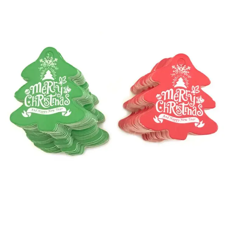 

50pcs Christmas Series Tags Paper Gift Label Tag DIY Crafts Hang Tag Gift Baking Wrapping Decorative Gift Card Christmas Favors