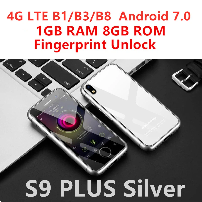 S9 Plus Silver Маленький android мобильный смартфон Melrose S9 S9P S9X S9+ wifi ультра тонкий супер мини мобильный телефон четырехъядерный мобильный телефон XS - Цвет: S9 Plus Silver