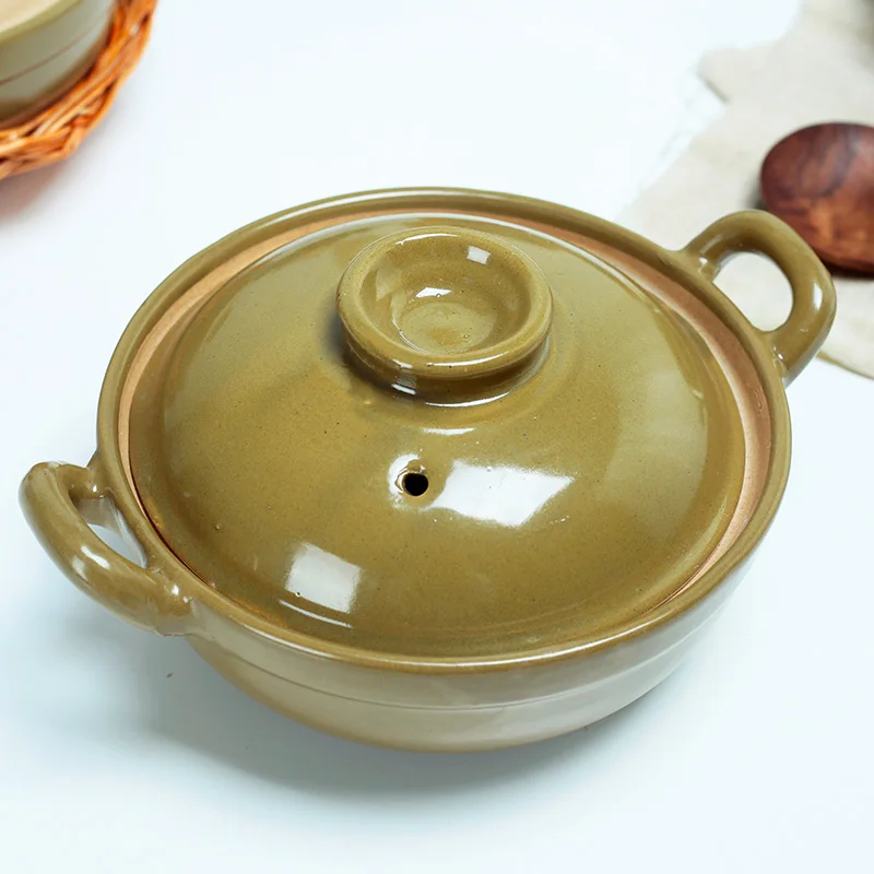 Глина жаростойкая кастрюля маленький рисовый суп газовая плита домашняя