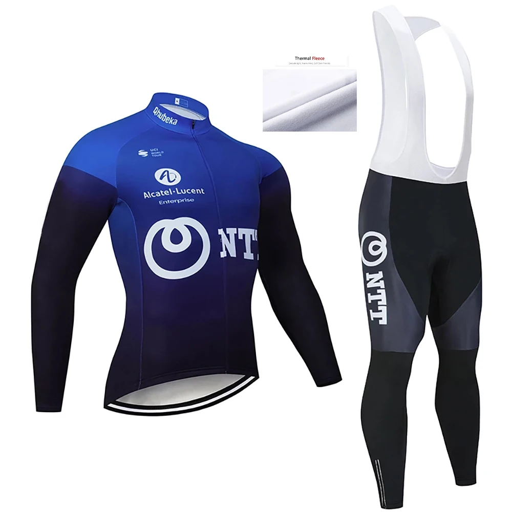 

2020 NTT вело Джерси с длинным рукавом велосипедные рубашки брюки Мужская зимняя флисовая одежда для велоспорта горный велосипед куртка Майо