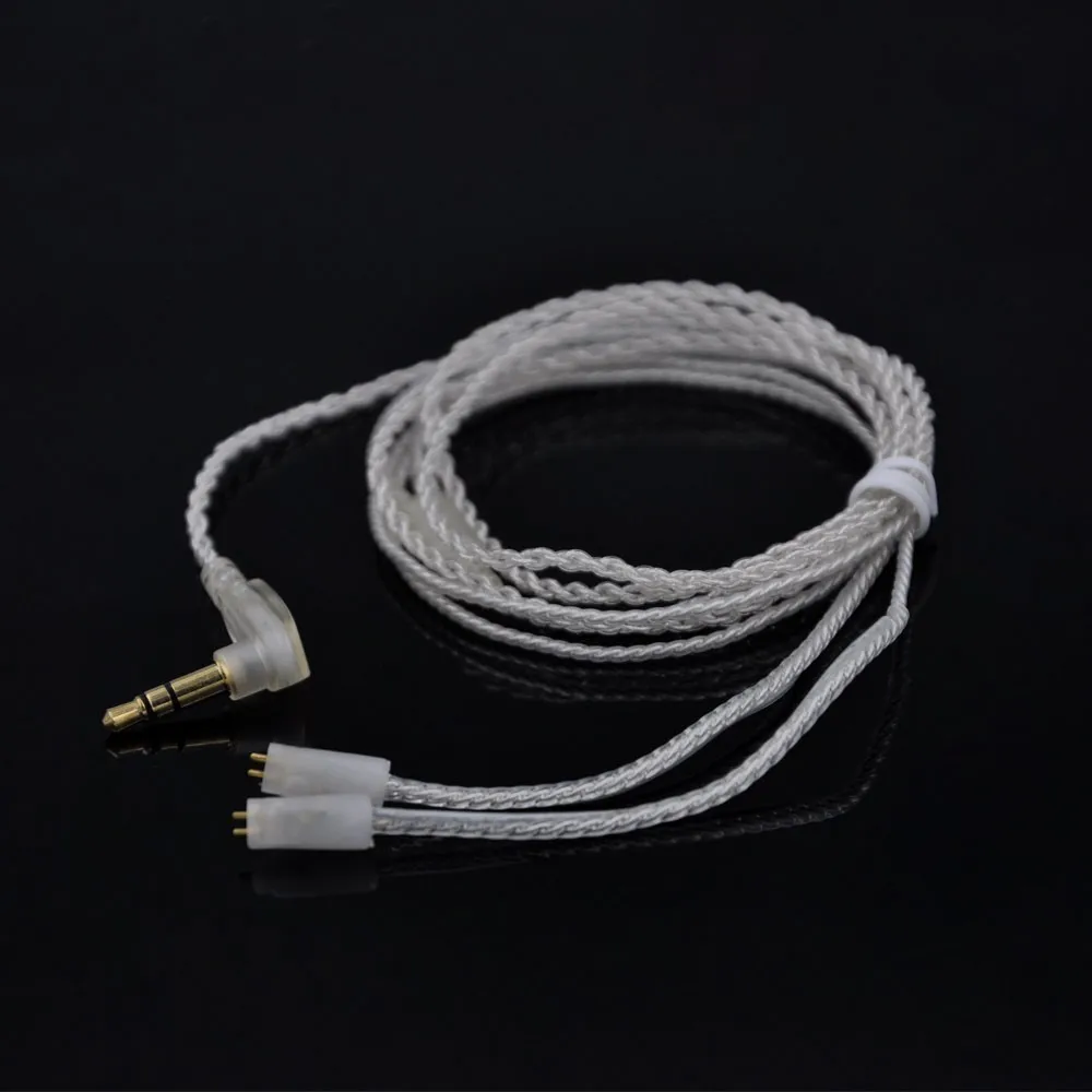 Плотным верхним ворсом KZ ZS3 ZS4 ZS5 ZS6 кабель 2pin 0,75 мм обновлен с серебряным покрытием кабель наушников обновления кабель для наушников Наушники KZ ZS4 ZSA ED16