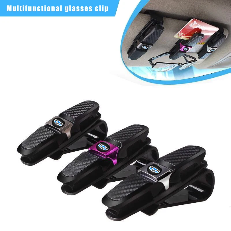 

1x Car Sun Visor Sunglass Eyeglasses Portable Clip For Geely Atlas Coolray Mk Cross Boyue NL3 X6 EX7 Emgrand X7 SUV GS GT GC9