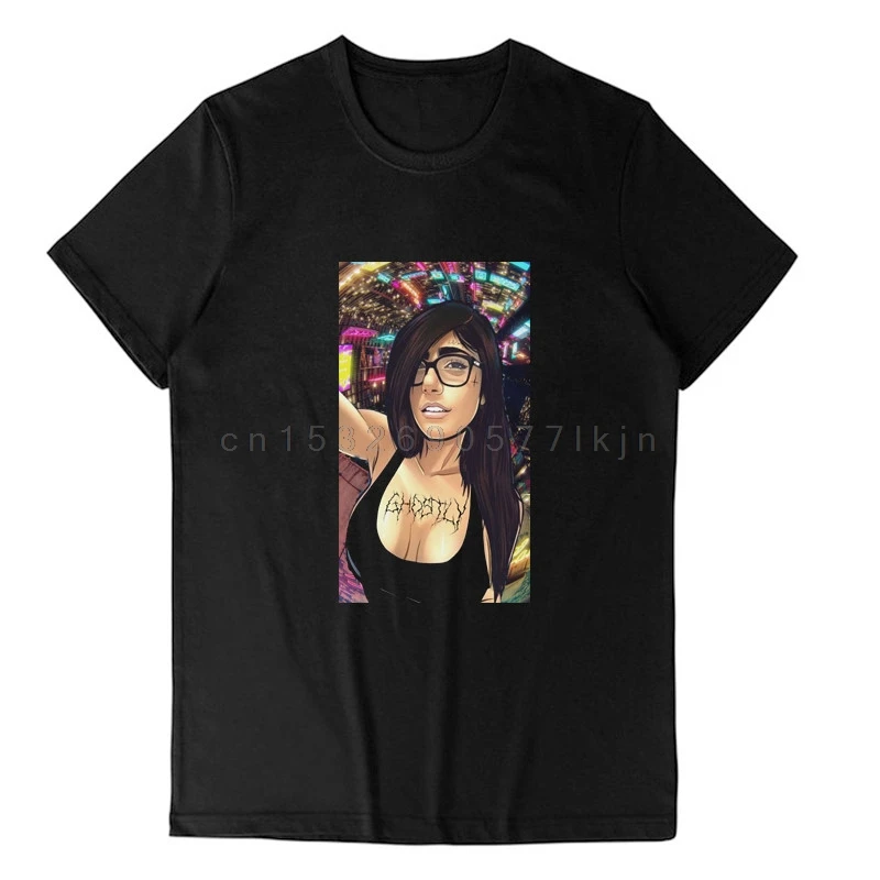 

Mia Khalifa action movie star Funny Mens Joke T-Shirt Birthday Gift Tee High Quality Tee Shirt Summer Short Sleeve Casual tops