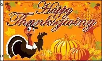 

Happy Thankgiving 3'x5' Poly Flag