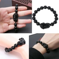 bracelet feng shui obsidian stone pi xiu wealth attract good luck a