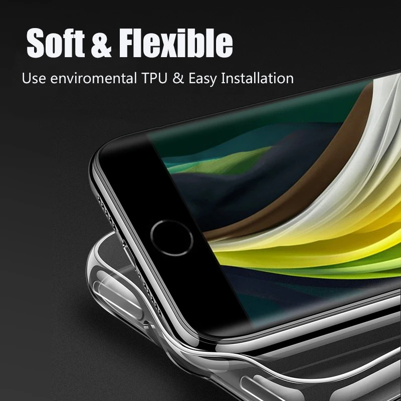 

Soft Silicone TPU Case for IPhone SE 2020 Case Transparent High Clear Shockproof Cover for Apple IPhone SE 2020 Phone Case