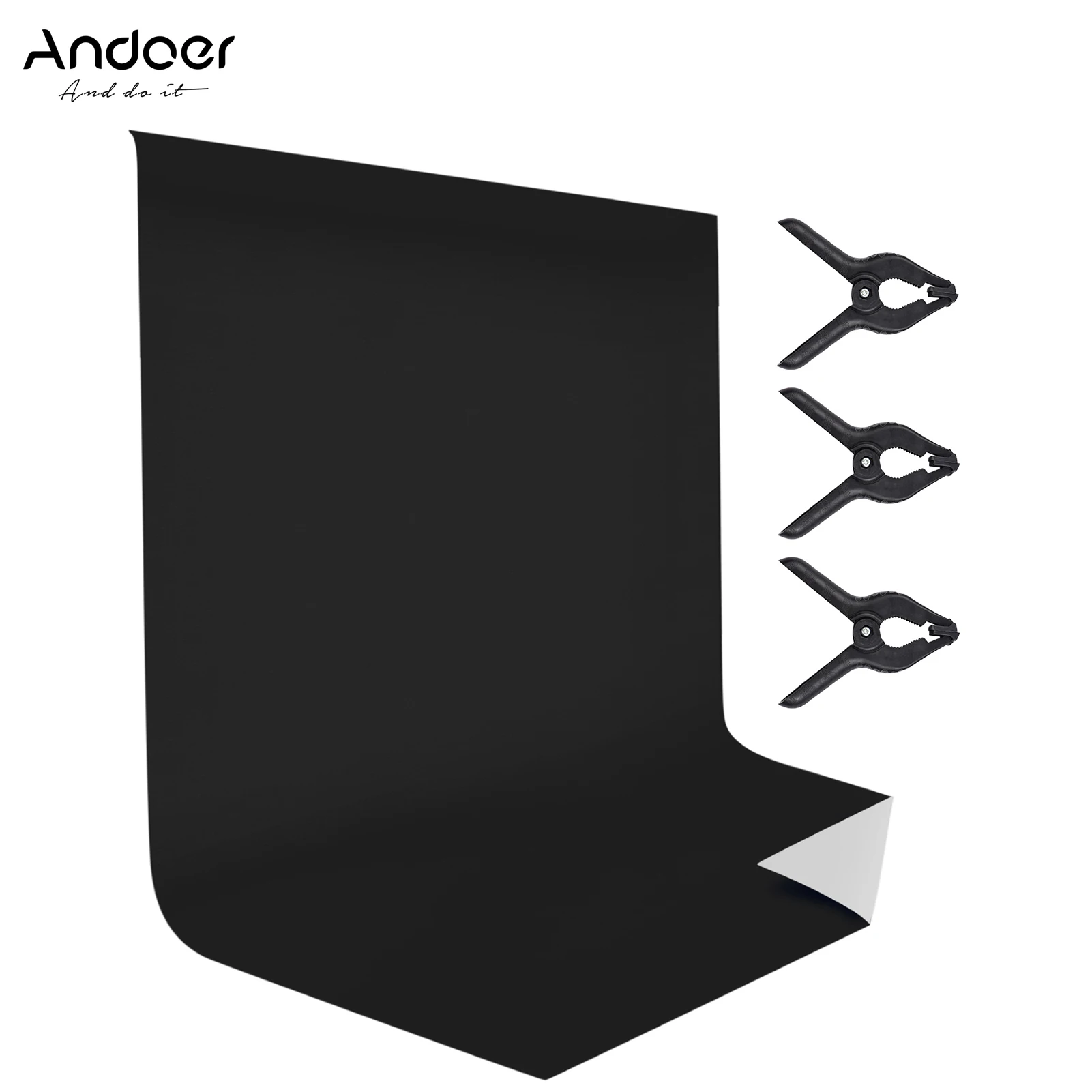 

Andoer фотография 1,5*2 м/1,8*2,8 м, двухцветный фон, экран из полиэстера и хлопка + 3 шт. зажимов для фона для студийной фотографии