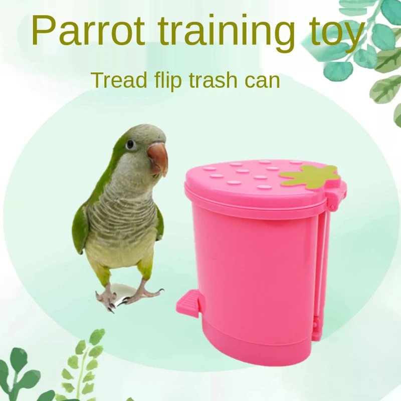 

Parrot Toy Props Training Xuanfeng Little Sun Interactive Intelligence Development Plastic Trash Can Pet Bird Toy Supplies