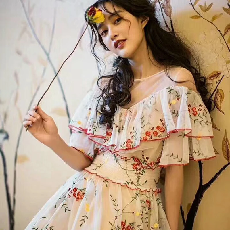 3Y/лот классический стиль цветок вышивка из кружевной сетчатой ткани текстиль для