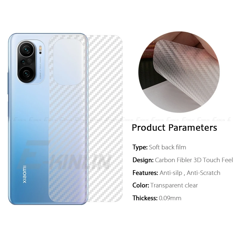 Защитная пленка для задней панели из углеродного волокна Xiaomi Mi 11i 11X 11 10i 10T Note 10 Ultra