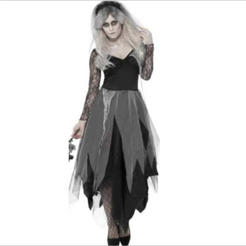 Костюм Леди мексиканского дня мертвецов труп невеста призрак зомби ужас косплей