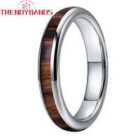 4mm tungsten engagement rings for women wedding band fashion jewelry domed avaliable polished shiny
