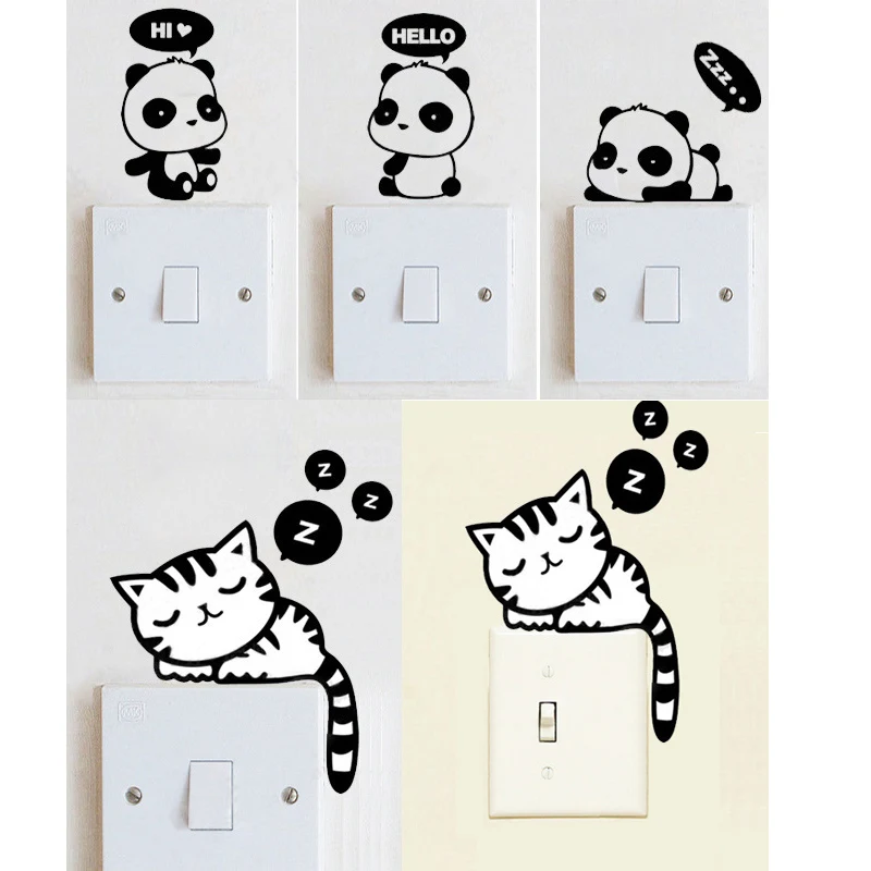 Милые наклейки для девочек на стену в детскую комнату дома Декор спальню