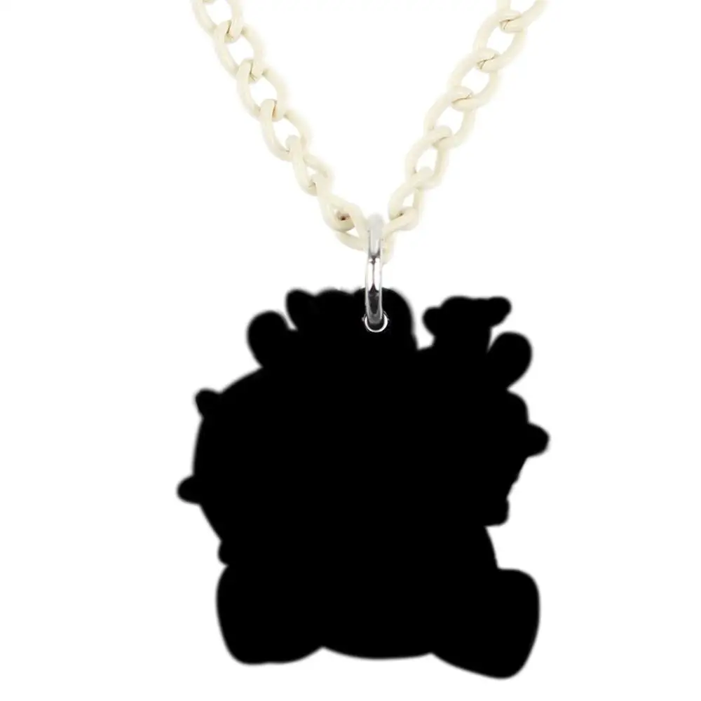 Bonsny акриловые рождественские милые оленьи рога Олень Ожерелье кулон чокер