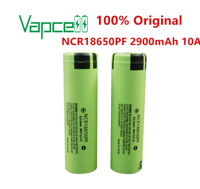 Vapcell оригинальный литий ионный аккумулятор 18650 2900 мАч 10A переупаковка NCR18650PF