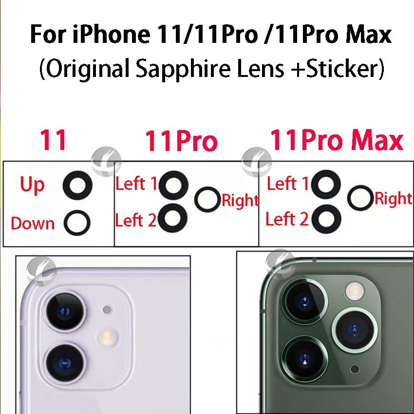 Сапфир для iPhone X XS Max XSM XR сзади камера Защитная линза один стекло с 3 м клей качество AAA