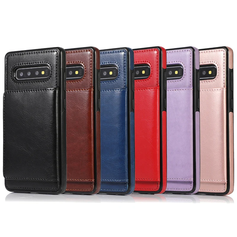 leather case for samsung galaxy s21 s20 ultra s10 e s9 s8 plus note 8 9 10 a50 a70 s wallet card slots holder phone bags cover free global shipping