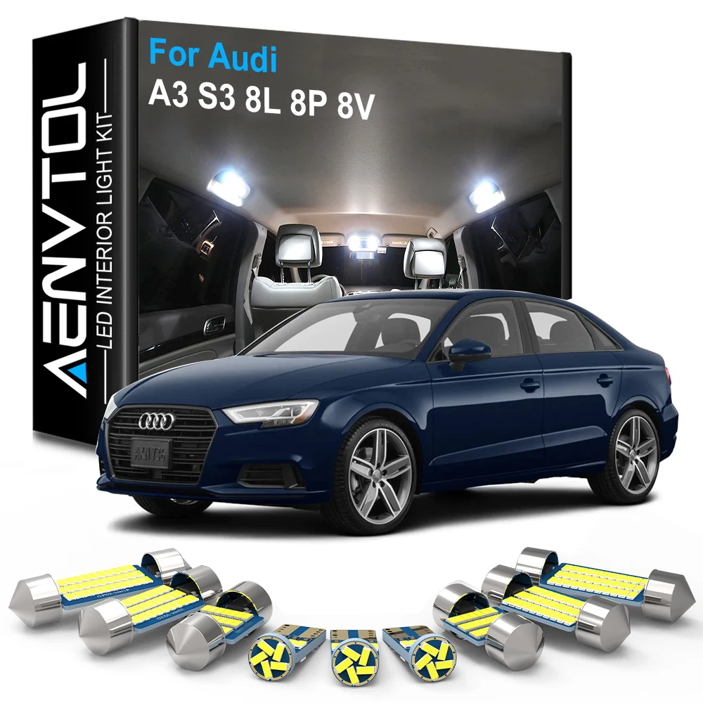 

AENVTOL Canbus For Audi A3 S3 RS3 8L 8P 8V Sport Hatch 1996 1998 2003 2006 2008 2015 2016 2017 Accessories Indoor Light LED Bulb