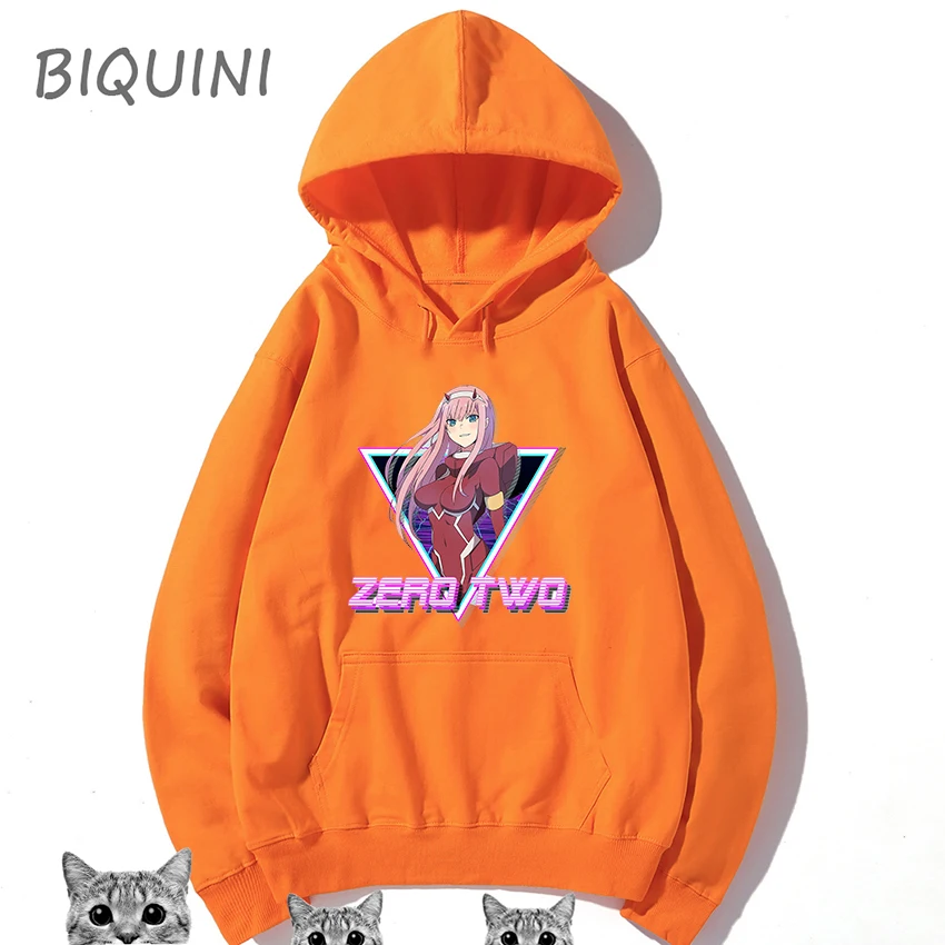 

Zero Two Printing Sweatshirt Women Men Darling In The Franxx Costume Hoodies Harajuku Sudadera Anime Hoodie Plus Size Hoodies