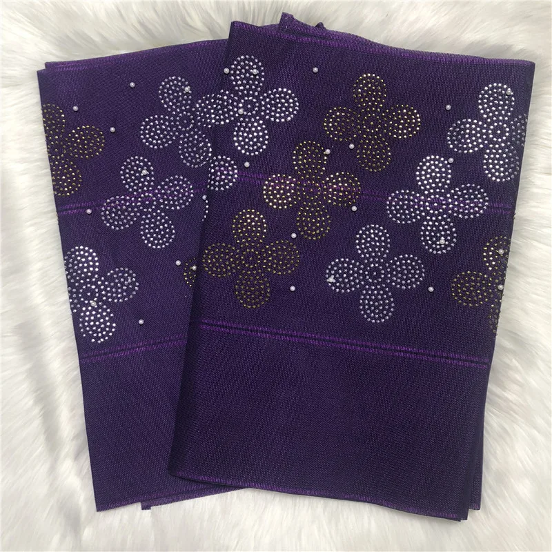 Нигерийский головной убор Aso Oke Африканский новейший галстук Gele Wrapper с бусинами и