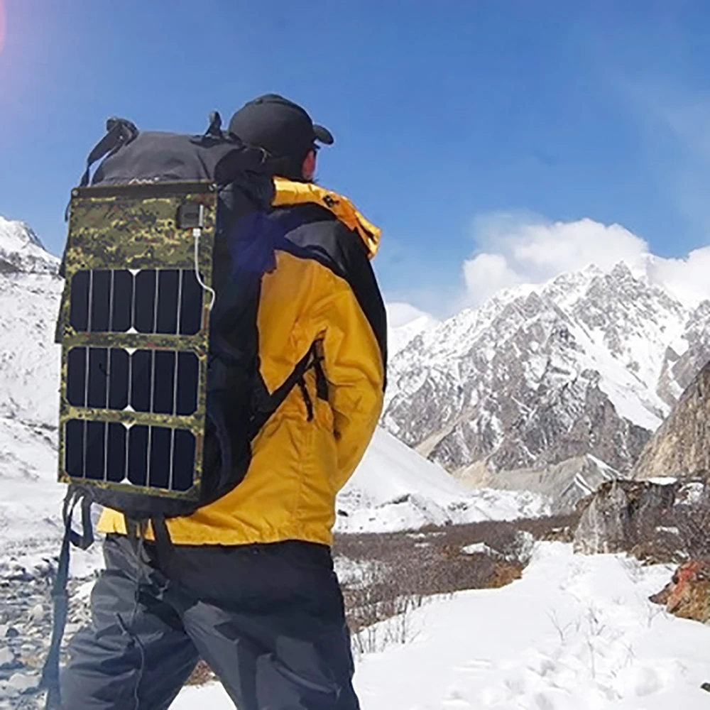 Портативное складное водонепроницаемое зарядное устройство 20 Вт для солнечной