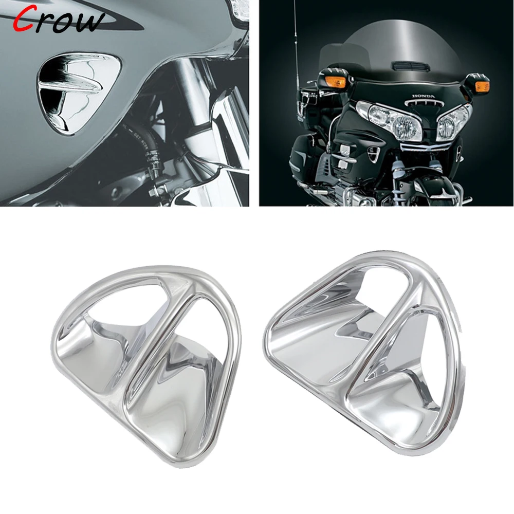 

Motorcycle Chrome Fairing Air Intake Accents Grilles Case Cover For HONDA Goldwing Gold Wing GL1800 GL 1800 2001-2010