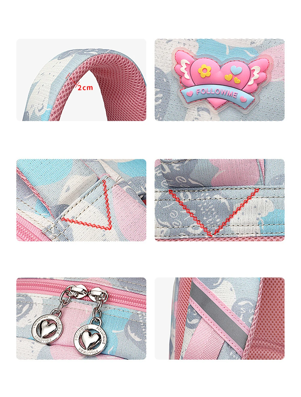 

School Bags for Girls Cute Geometric Print Children Primary School Backpack Kids Satchel Bookbags Mochila Escolar