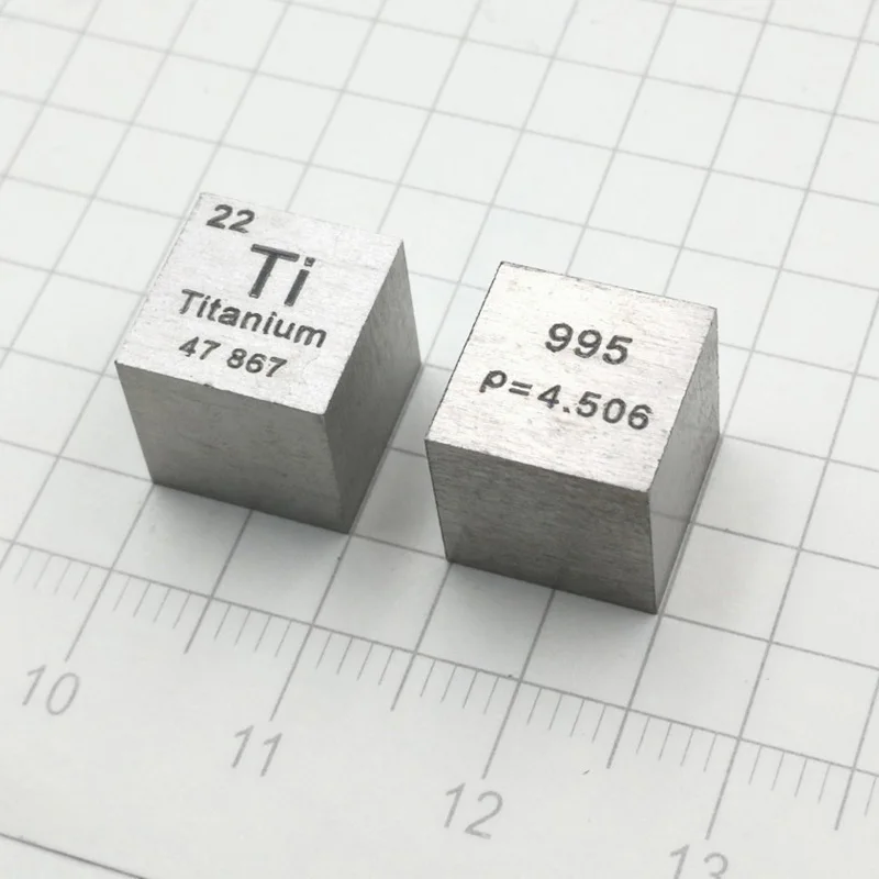 10 мм титановый кубический периодический Настольный кубик 99.95% чистый