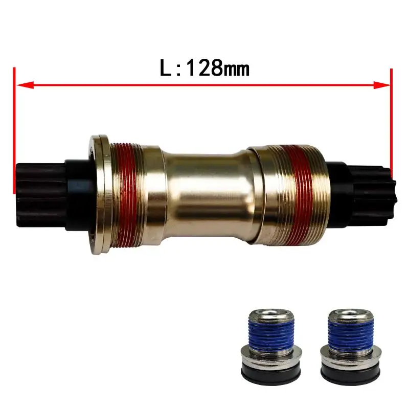 128MM NECO B953 Bicycle Bearing Bottom Bracket / Road Bicycle Axle Axis / Mountain Bike Accessories Bicycle Parts - Цвет: 128MM