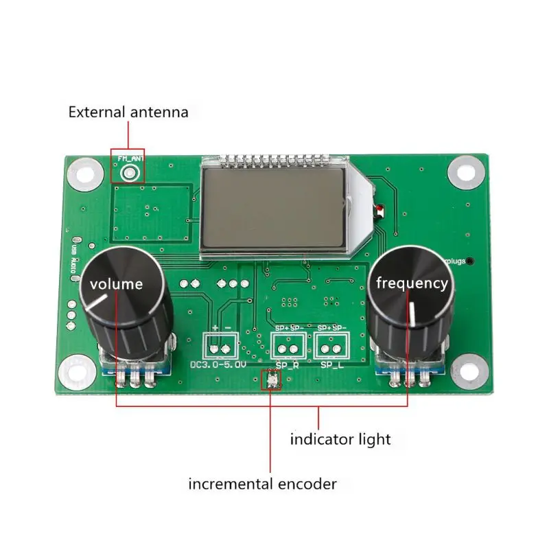 Цифровой FM 87-108MHz DSP &amp PLL LCD стерео радио приемник модуль + серийный контроль