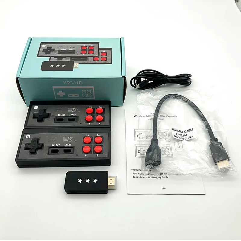 USB Беспроводная портативная ТВ Видео игровая консоль классические игры 8 бит мини