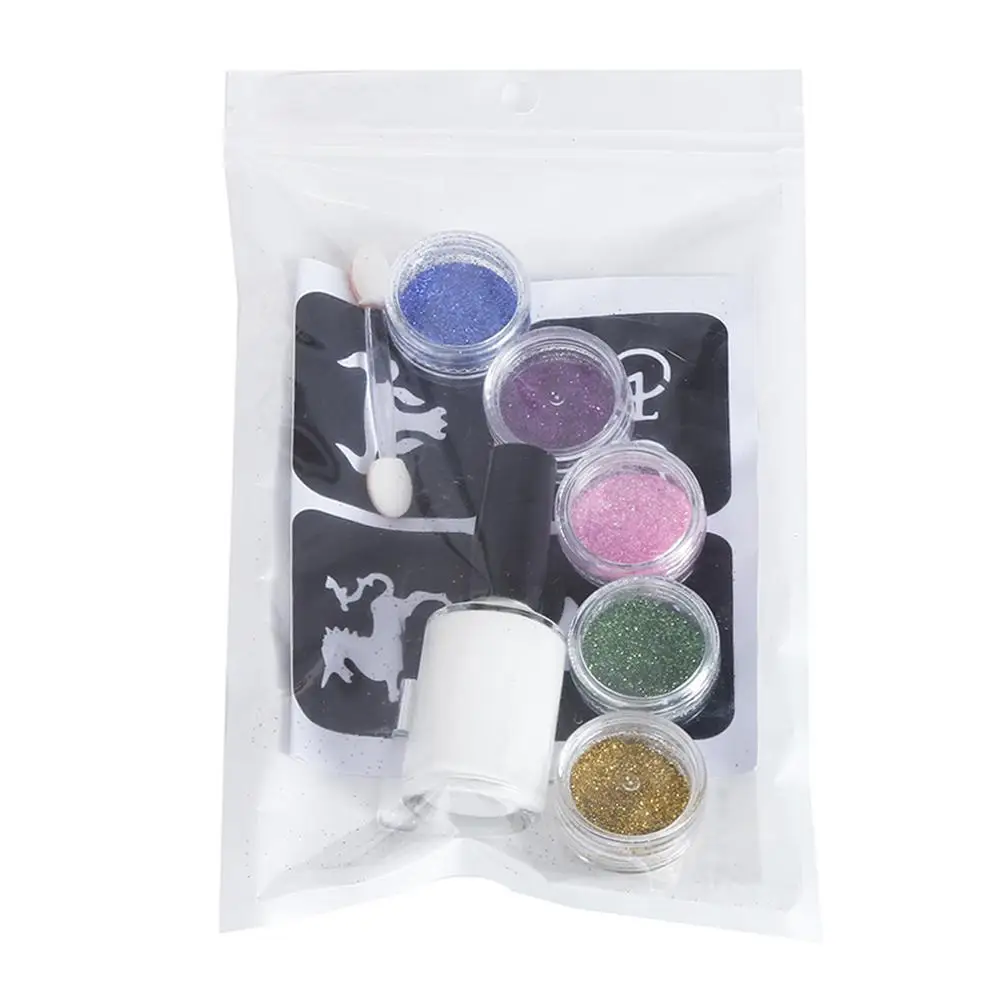 3D цветная Татуировка блестящая татуировка набор цветов для водостойкий боди арт