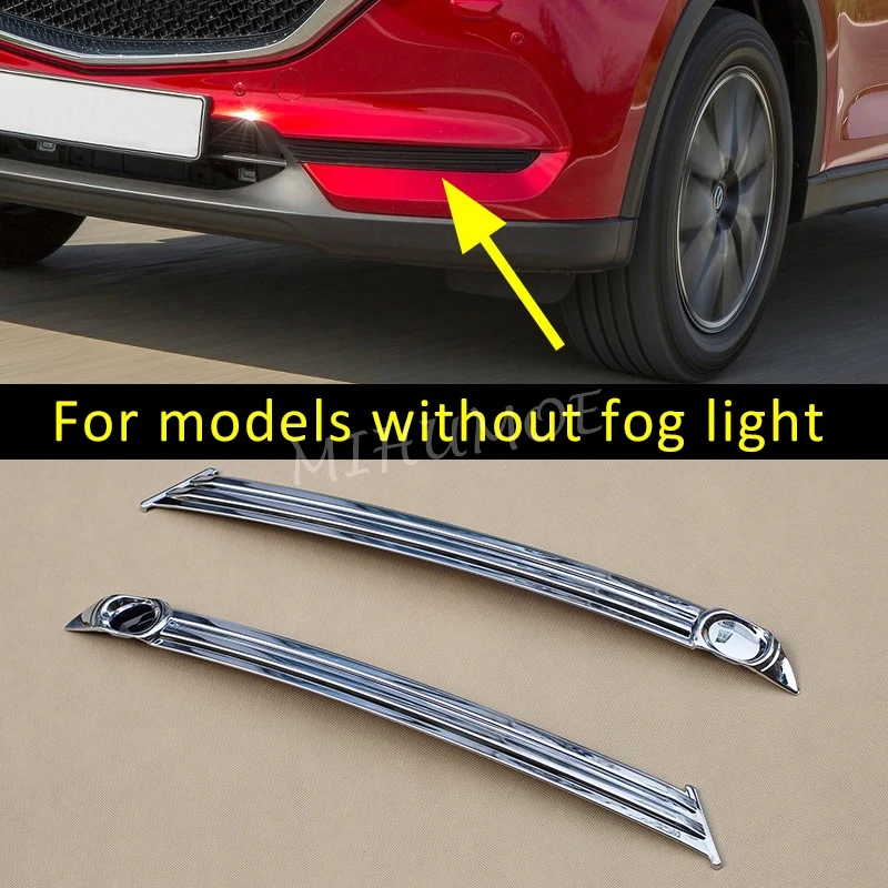 

Chrome Front Bumper Fog Light Cover Trims For Mazda CX-5 KF 2017 2018 2019 2020 2021 Accessories