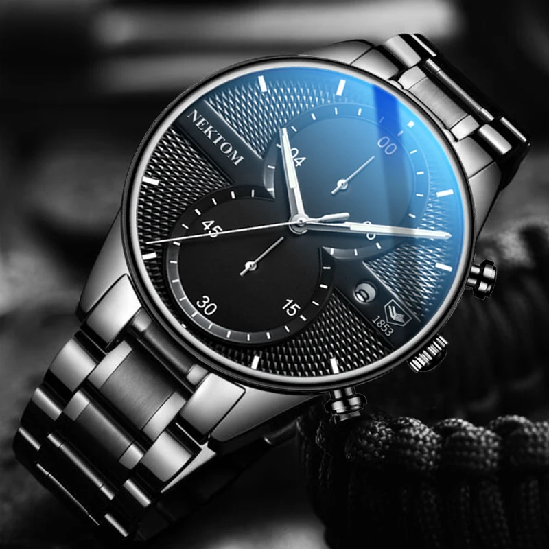 Часы наручные NEKTOM Мужские кварцевые модные повседневные в стиле милитари