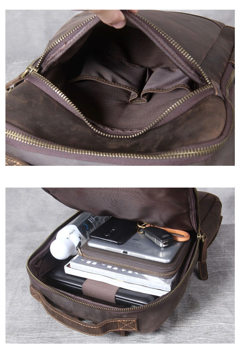 Новая мужская кожаная сумка для компьютера, рюкзак Mochilas Hombre, винтажная кожаная сумка Mad Horse, кожаный рюкзак с защитой от кражи